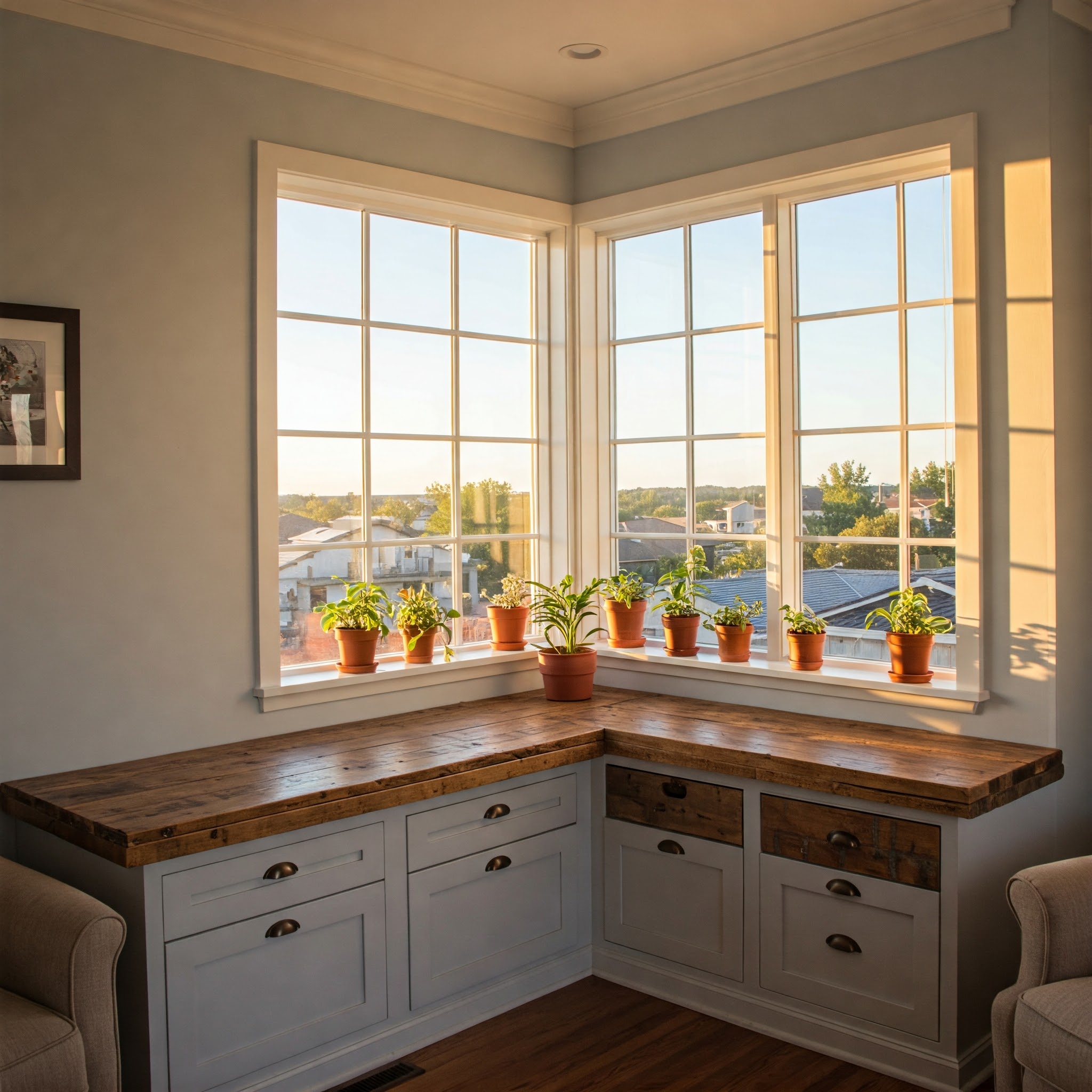 Built-In Window Nook Desk