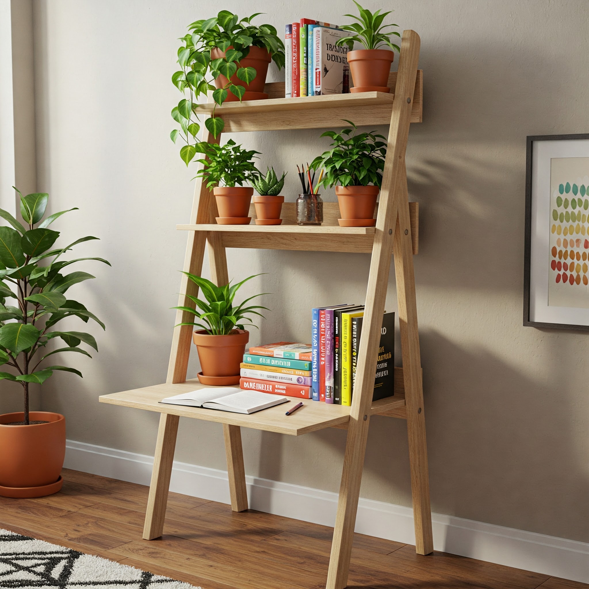 Ladder Shelf Desk