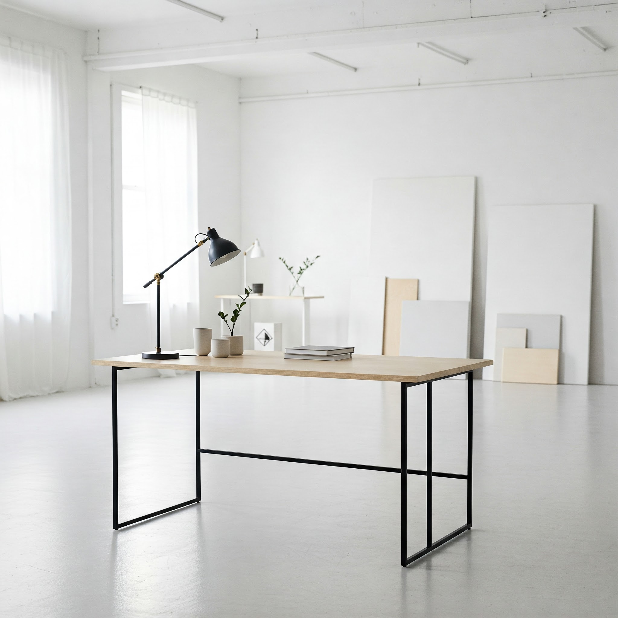 Minimal Metal Frame Desk