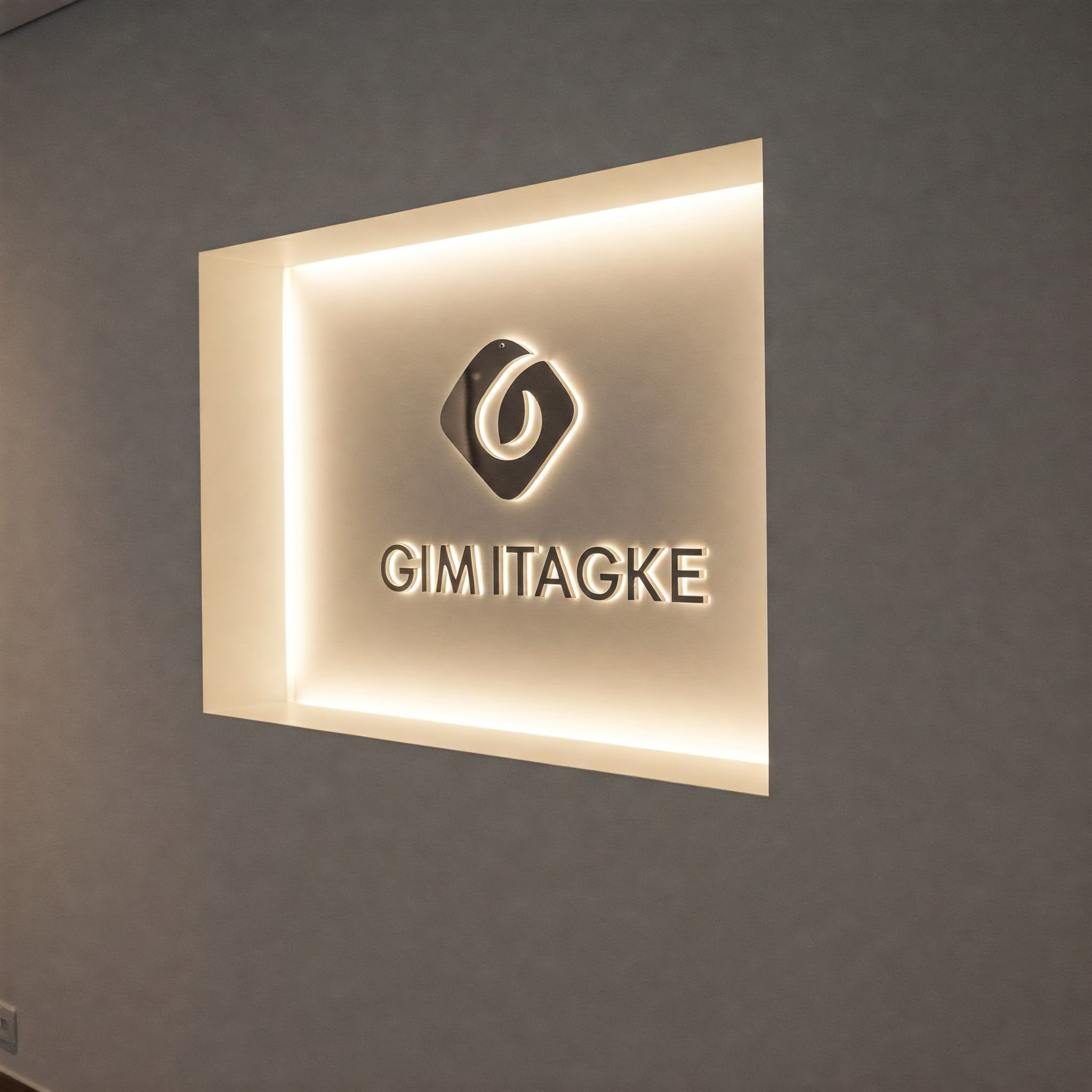 Recessed Wall Niche with Illuminated Logo
