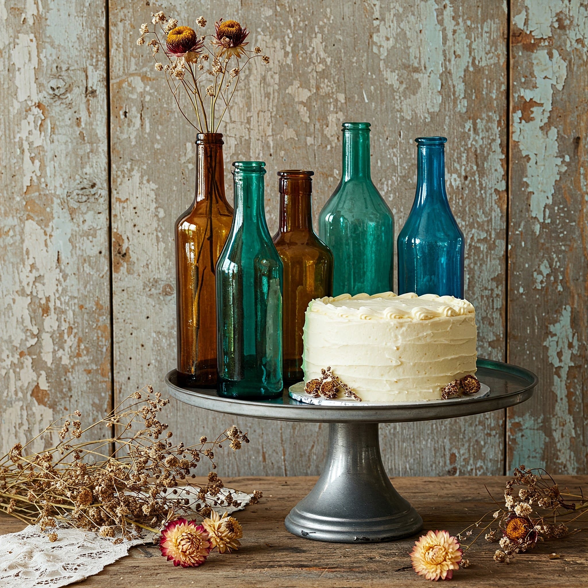 Antique Bottles Arrangement