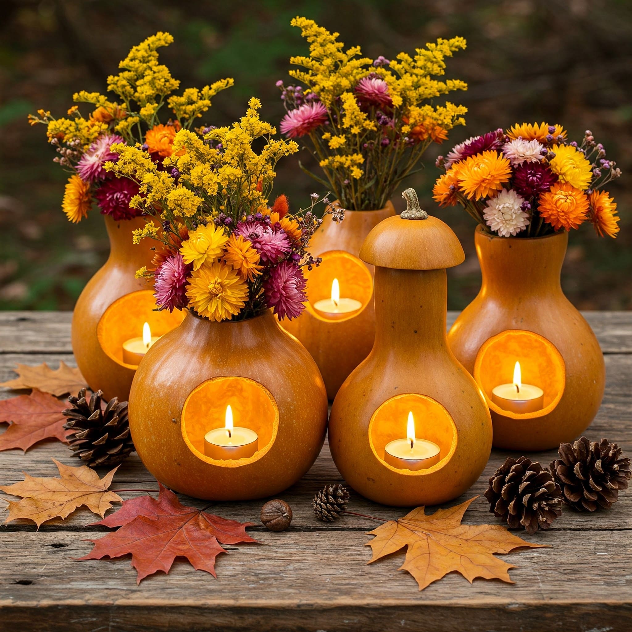 Hollowed-Out Gourds