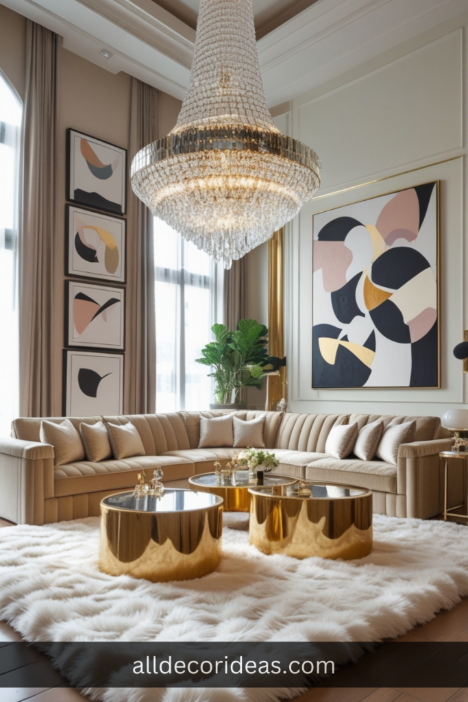 1. Living Room: Modern Glam