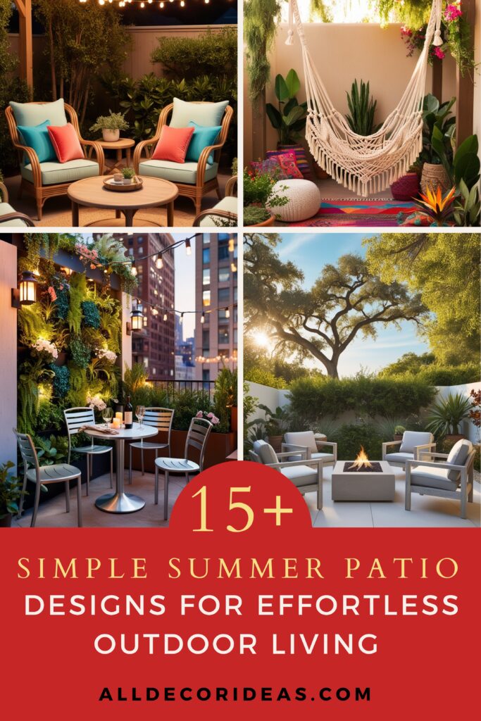 15+ Simple Summer Patio Designs for Effortless Outdoor Living